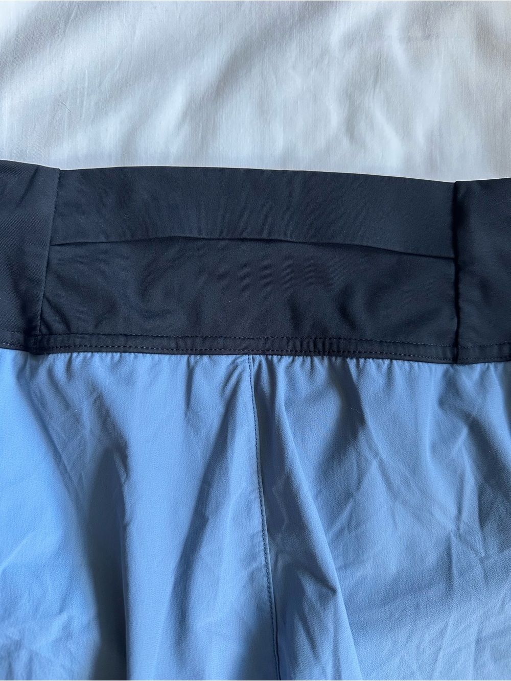 On Running Women's Light Blue Layered Shorts with Black Waistband - Picture 7 of 13